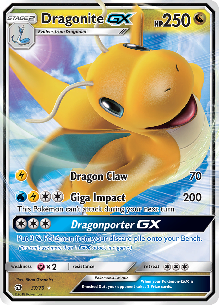 Dragonite GX (37/70) [Sun & Moon: Dragon Majesty] | Golgari Games