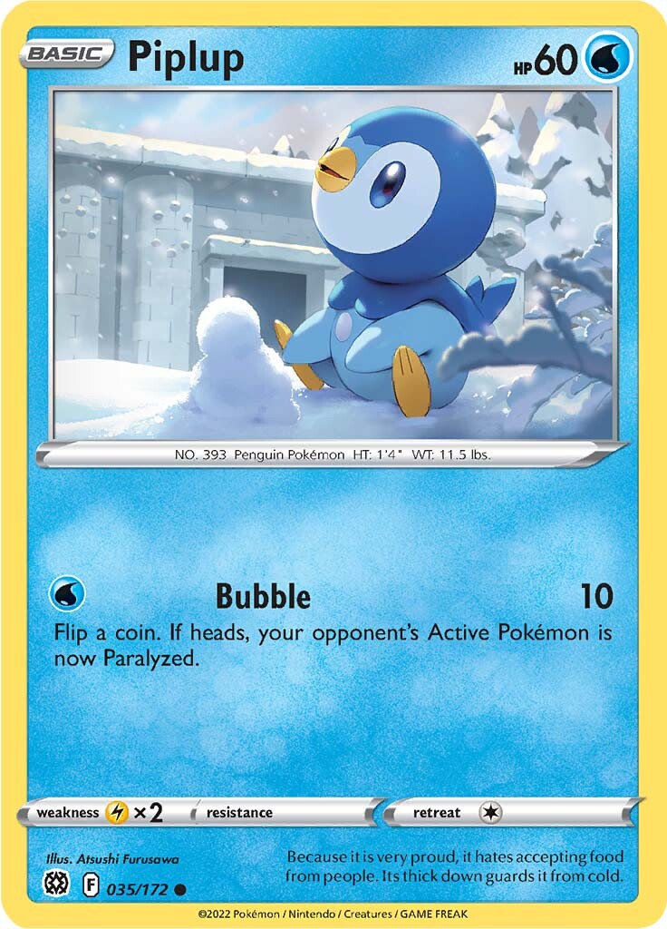 Piplup (035/172) [Sword & Shield: Brilliant Stars] | Golgari Games