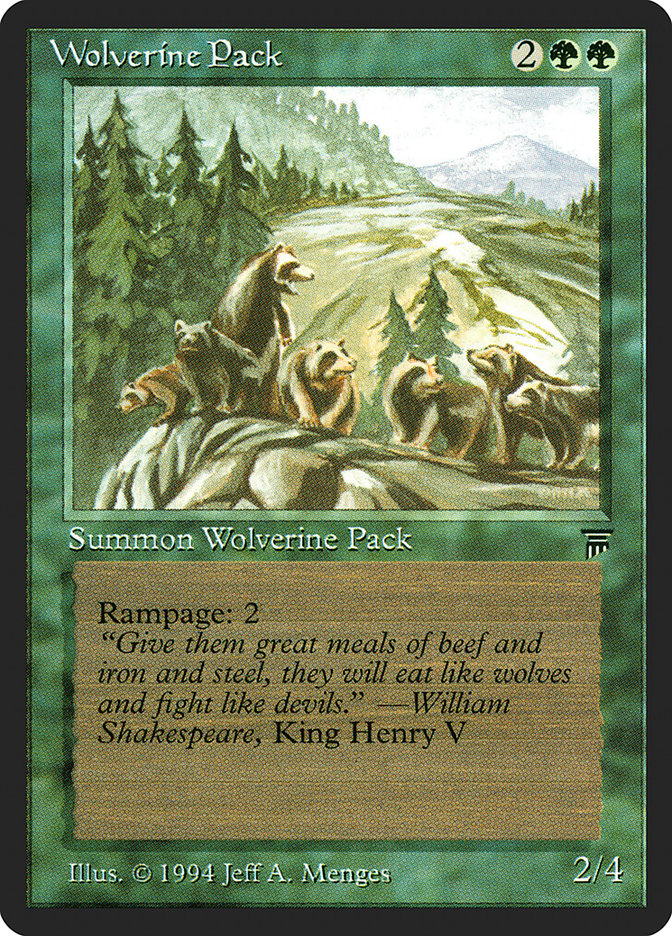 Wolverine Pack [Legends] | Golgari Games