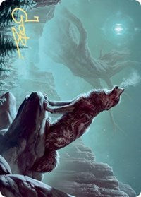 Sarulf's Packmate Art Card (Gold-Stamped Signature) [Kaldheim Art Series] | Local Legends