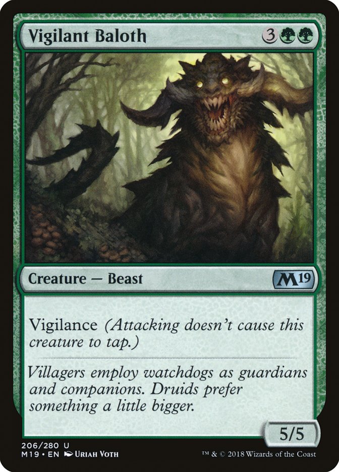 Vigilant Baloth [Core Set 2019] | Golgari Games