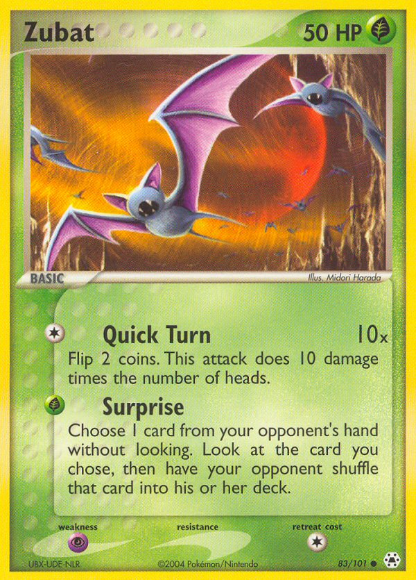 Zubat (83/101) [EX: Hidden Legends] | Golgari Games