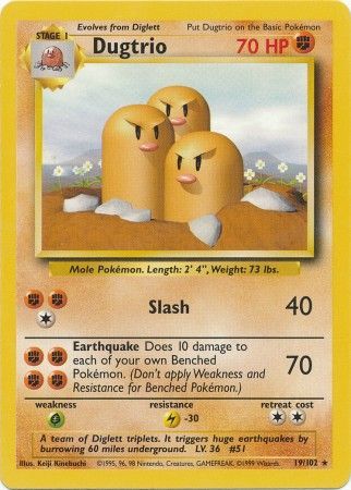 Dugtrio (19/102) [Base Set Unlimited] | Golgari Games