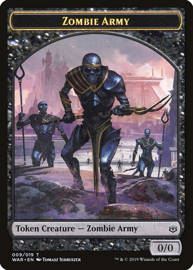 Zombie Army Token (009/019) [War of the Spark Tokens] | Golgari Games