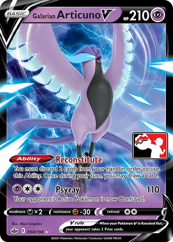 Galarian Articuno V (058/198) [Prize Pack Series One] | Golgari Games