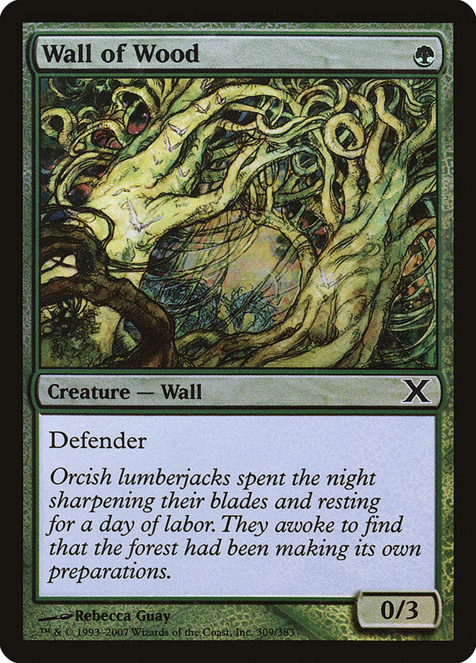 Wall of Wood (Premium Foil) [Tenth Edition] | Local Legends
