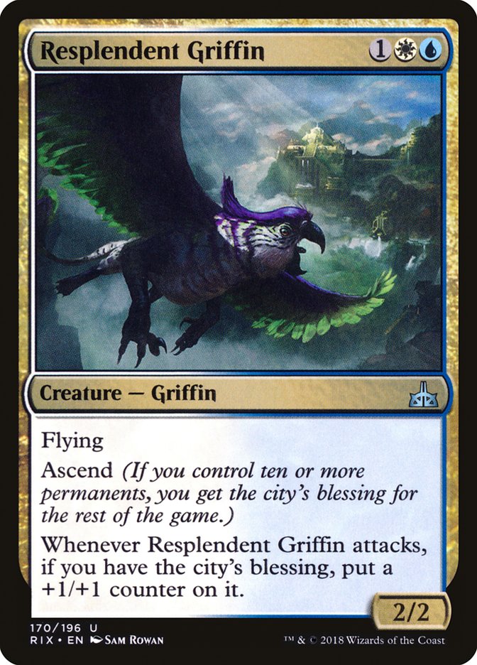 Resplendent Griffin [Rivals of Ixalan] | Golgari Games