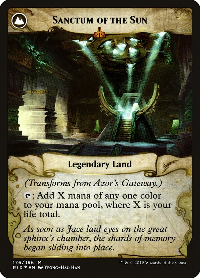 Azor's Gateway // Sanctum of the Sun [Rivals of Ixalan Prerelease Promos] | Golgari Games