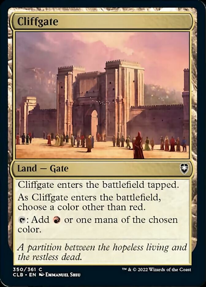 Cliffgate [Commander Legends: Battle for Baldur's Gate] | Golgari Games