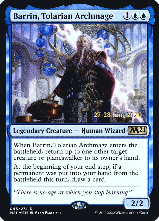 Barrin, Tolarian Archmage [Core Set 2021 Prerelease Promos] | Golgari Games