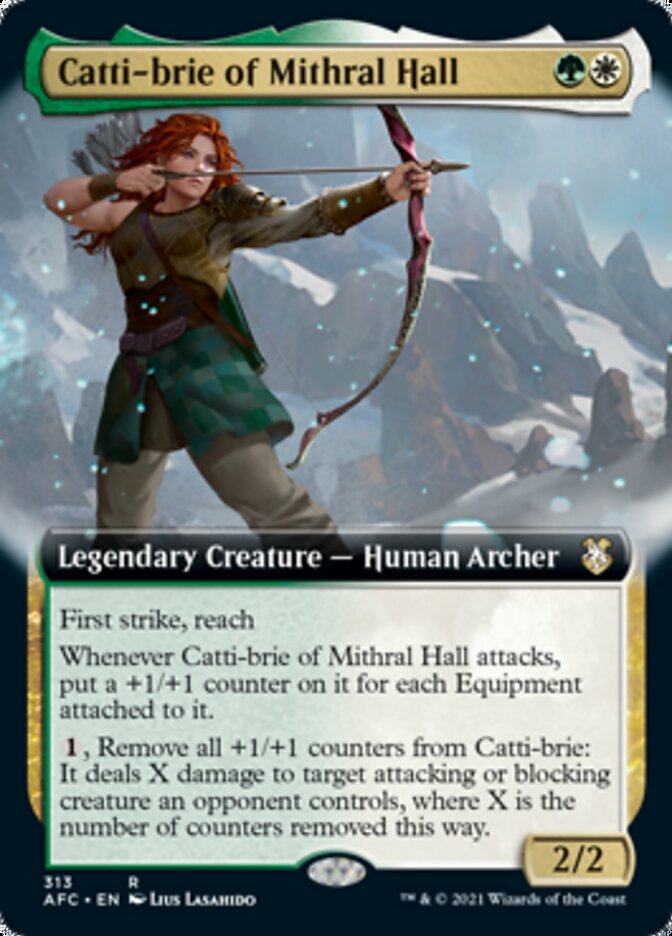 Catti-brie of Mithral Hall (Extended Art) [Dungeons & Dragons: Adventures in the Forgotten Realms Commander] | Golgari Games