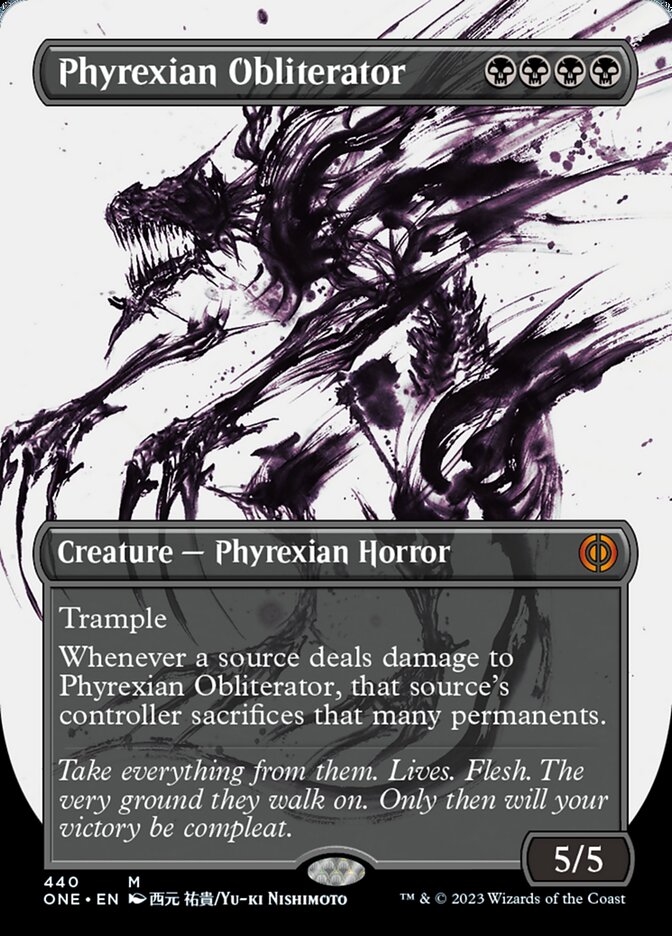 Phyrexian Obliterator (Borderless Ichor Step-and-Compleat Foil) [Phyrexia: All Will Be One] | Golgari Games