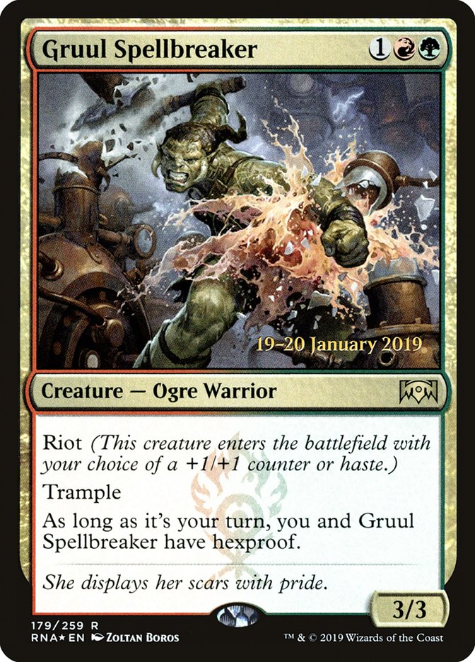 Gruul Spellbreaker [Ravnica Allegiance Prerelease Promos] | Golgari Games