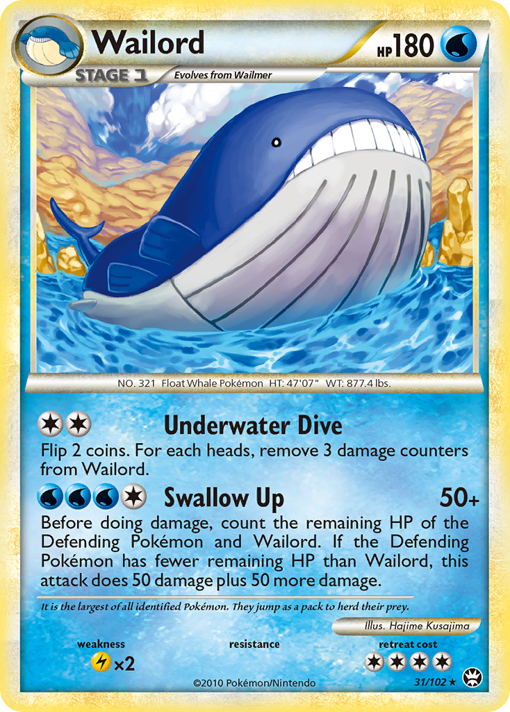 Wailord (31/102) [HeartGold & SoulSilver: Triumphant] | Golgari Games