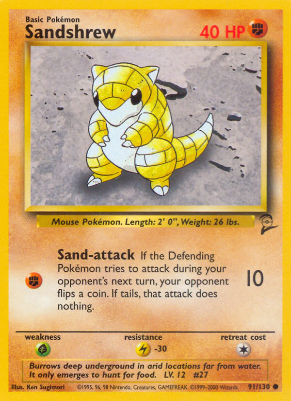 Sandshrew (91/130) [Base Set 2] | Golgari Games