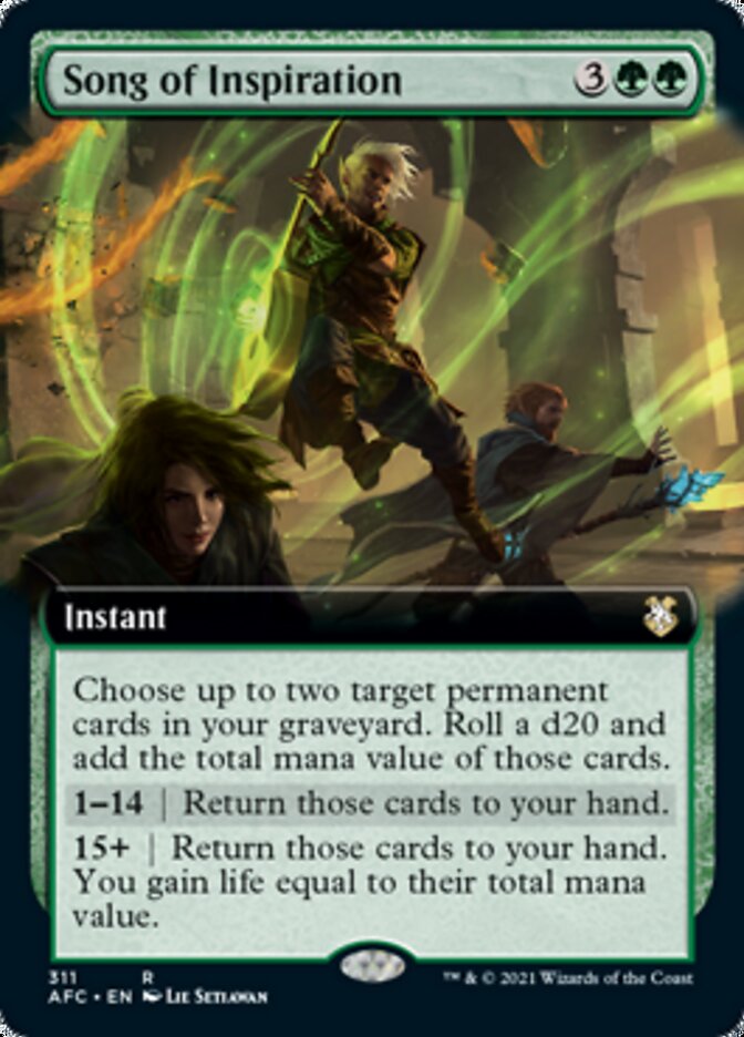 Song of Inspiration (Extended Art) [Dungeons & Dragons: Adventures in the Forgotten Realms Commander] | Local Legends