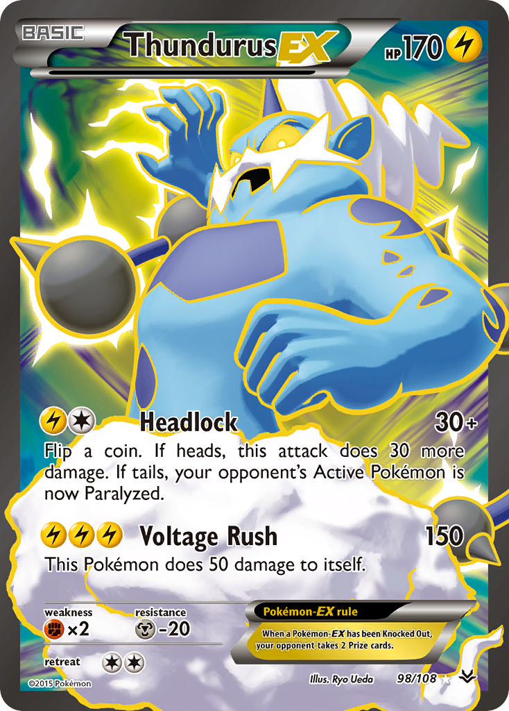 Thundurus EX (98/108) [XY: Roaring Skies] | Golgari Games