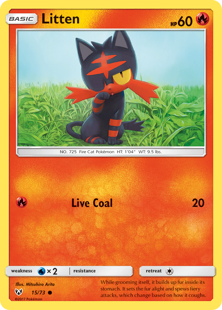 Litten (15/73) [Sun & Moon: Shining Legends] | Golgari Games