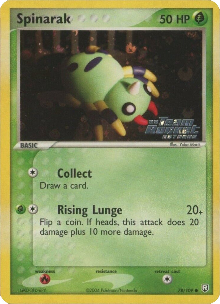 Spinarak (78/109) (Stamped) [EX: Team Rocket Returns] | Local Legends