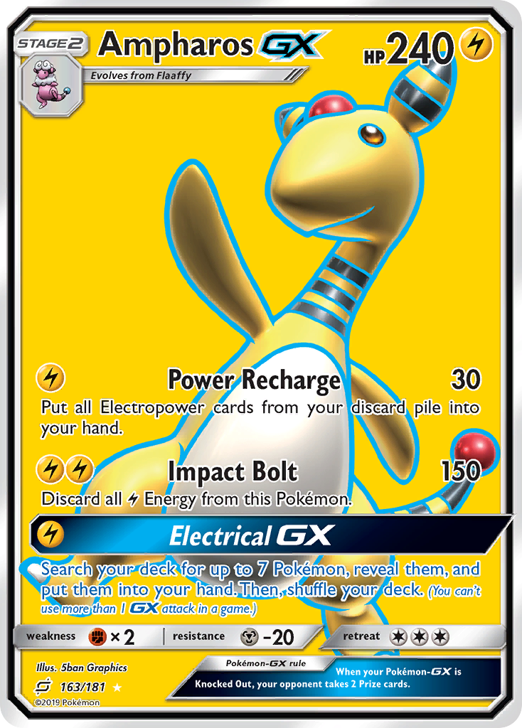 Ampharos GX (163/181) [Sun & Moon: Team Up] | Golgari Games