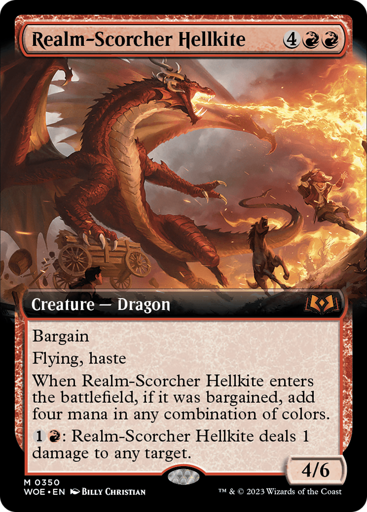 Realm-Scorcher Hellkite (Extended Art) [Wilds of Eldraine] | Golgari Games