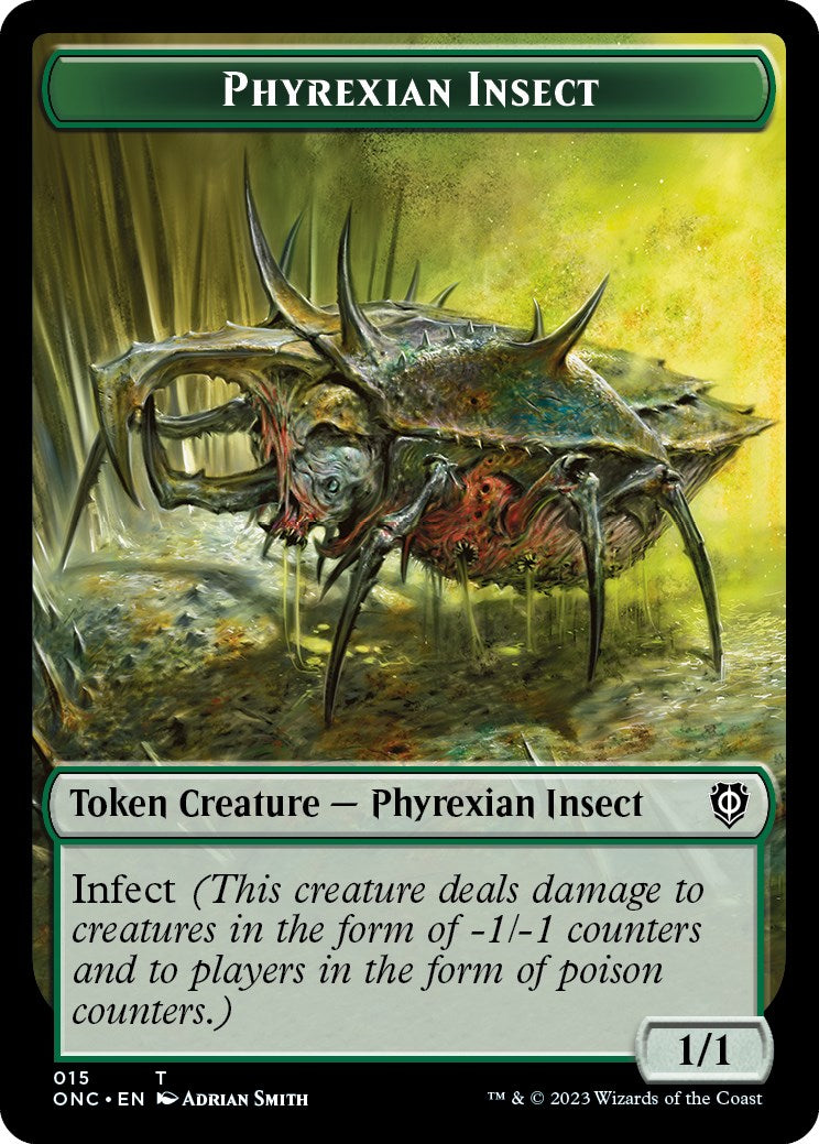 Phyrexian Mite // Phyrexian Insect Double-Sided Token [Phyrexia: All Will Be One Commander Tokens] | Golgari Games