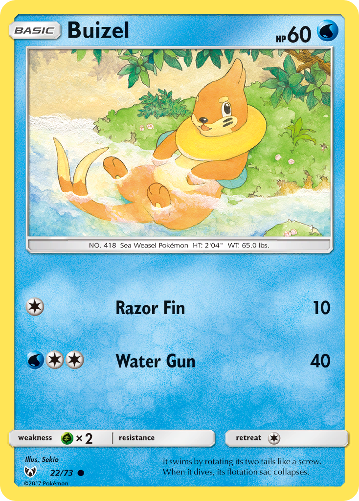 Buizel (22/73) [Sun & Moon: Shining Legends] | Golgari Games