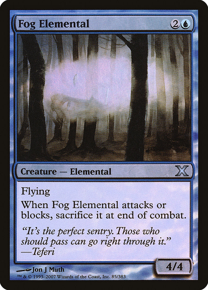 Fog Elemental (Premium Foil) [Tenth Edition] | Local Legends