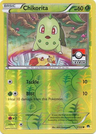 Chikorita (1/122) (League Promo) [XY: BREAKpoint] | Golgari Games