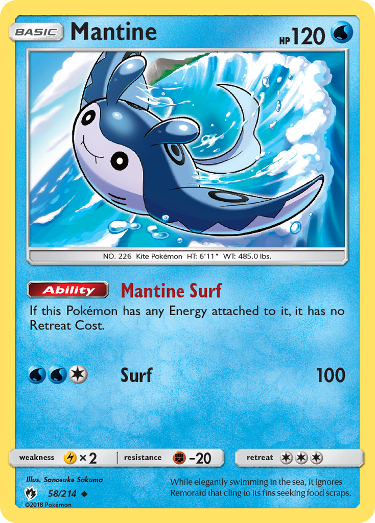 Mantine (58/214) [Sun & Moon: Lost Thunder] | Local Legends