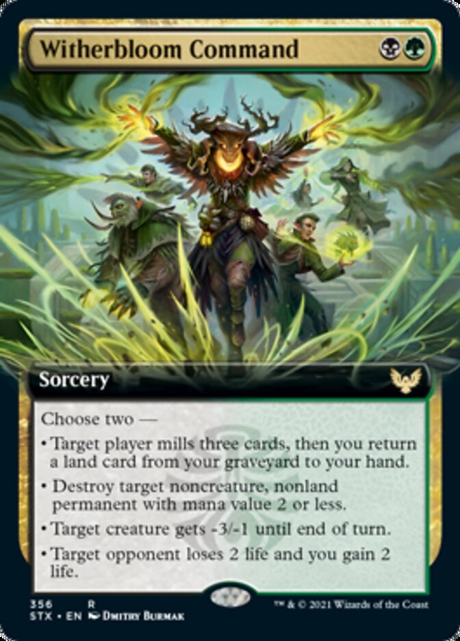 Witherbloom Command (Extended Art) [Strixhaven: School of Mages] | Golgari Games