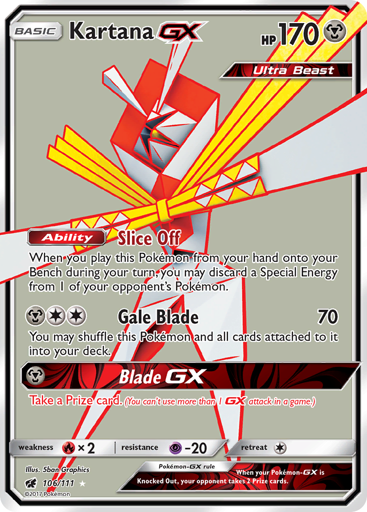 Kartana GX (106/111) [Sun & Moon: Crimson Invasion] | Golgari Games