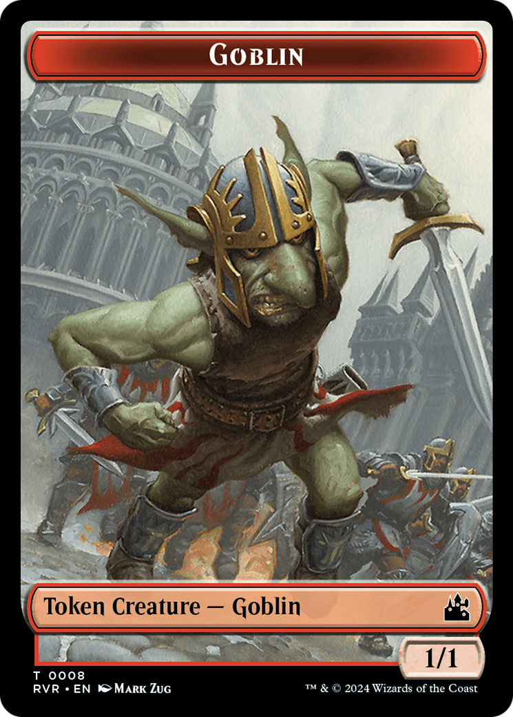 Goblin (0008) // Voja Double-Sided Token [Ravnica Remastered Tokens] | Golgari Games