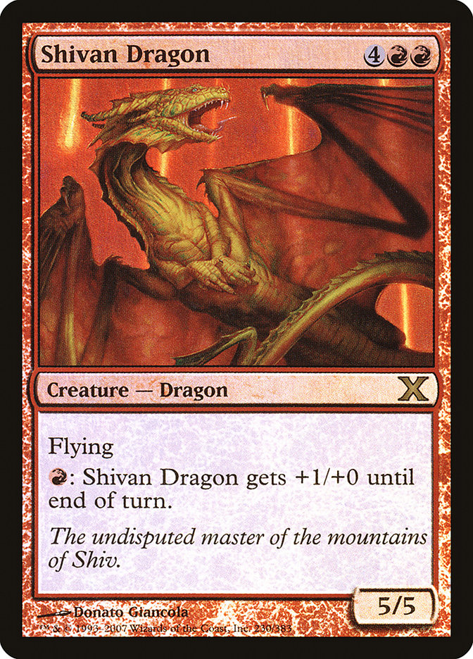 Shivan Dragon (Premium Foil) [Tenth Edition] | Local Legends