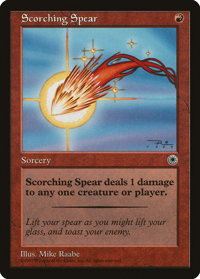 Scorching Spear [Portal] | Golgari Games