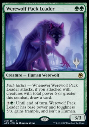 Werewolf Pack Leader (Promo Pack) [Dungeons & Dragons: Adventures in the Forgotten Realms Promos] | Golgari Games