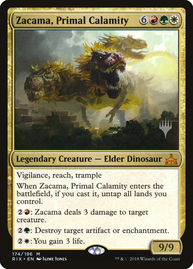 Zacama, Primal Calamity (Promo Pack) [Rivals of Ixalan Promos] | Golgari Games