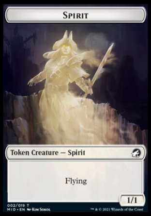 Wolf // Spirit Double-sided Token [Innistrad: Midnight Hunt Tokens] | Local Legends