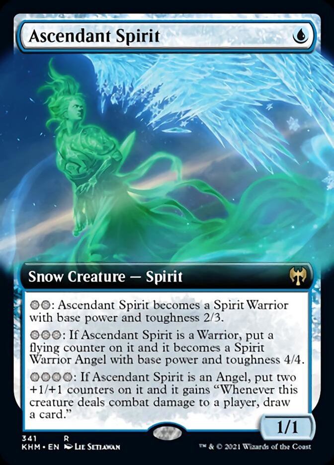 Ascendant Spirit (Extended Art) [Kaldheim] | Golgari Games