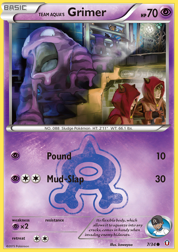 Team Aqua's Grimer (7/34) [XY: Double Crisis] | Golgari Games