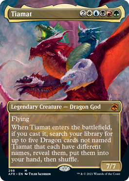 Tiamat (Borderless Alternate Art) [Dungeons & Dragons: Adventures in the Forgotten Realms] | Golgari Games