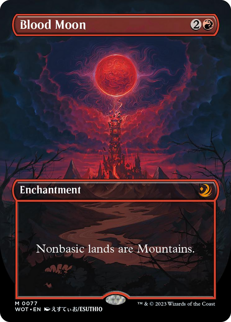 Blood Moon (Anime Borderless) [Wilds of Eldraine: Enchanting Tales] | Local Legends