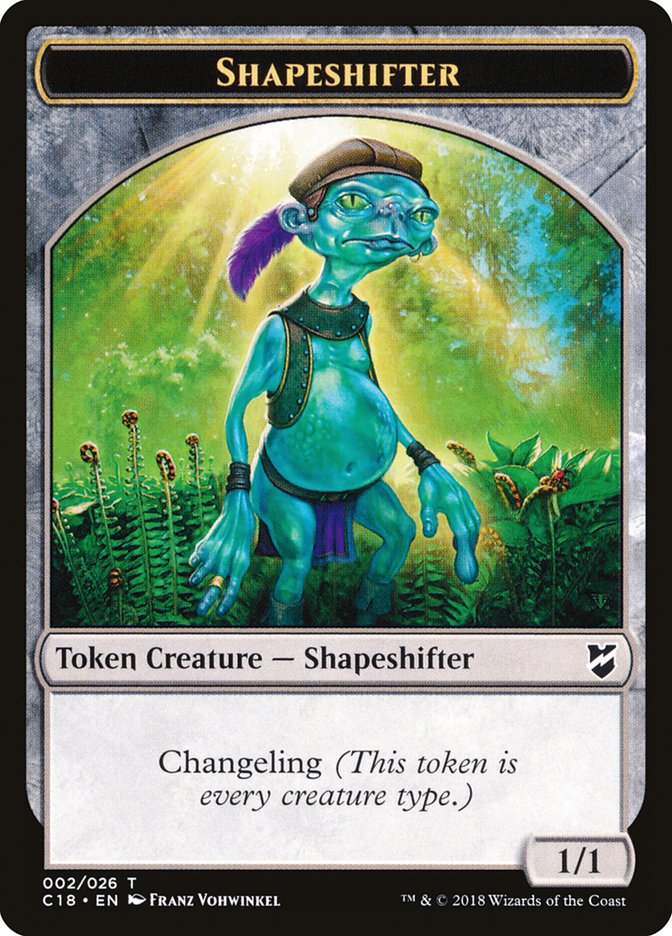 Zombie // Shapeshifter Double-sided Token [Commander 2018 Tokens] | Golgari Games