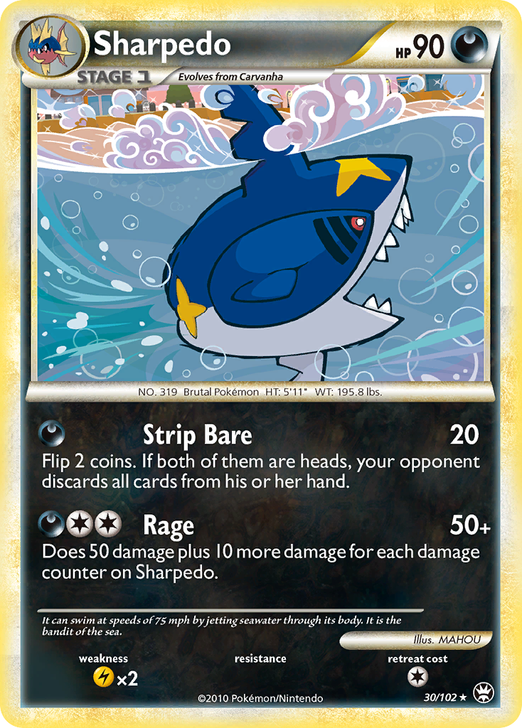 Sharpedo (30/102) [HeartGold & SoulSilver: Triumphant] | Golgari Games