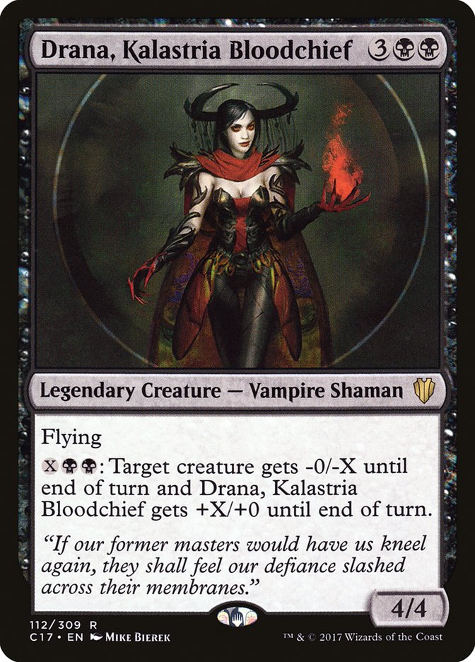 Drana, Kalastria Bloodchief [Commander 2017] | Golgari Games