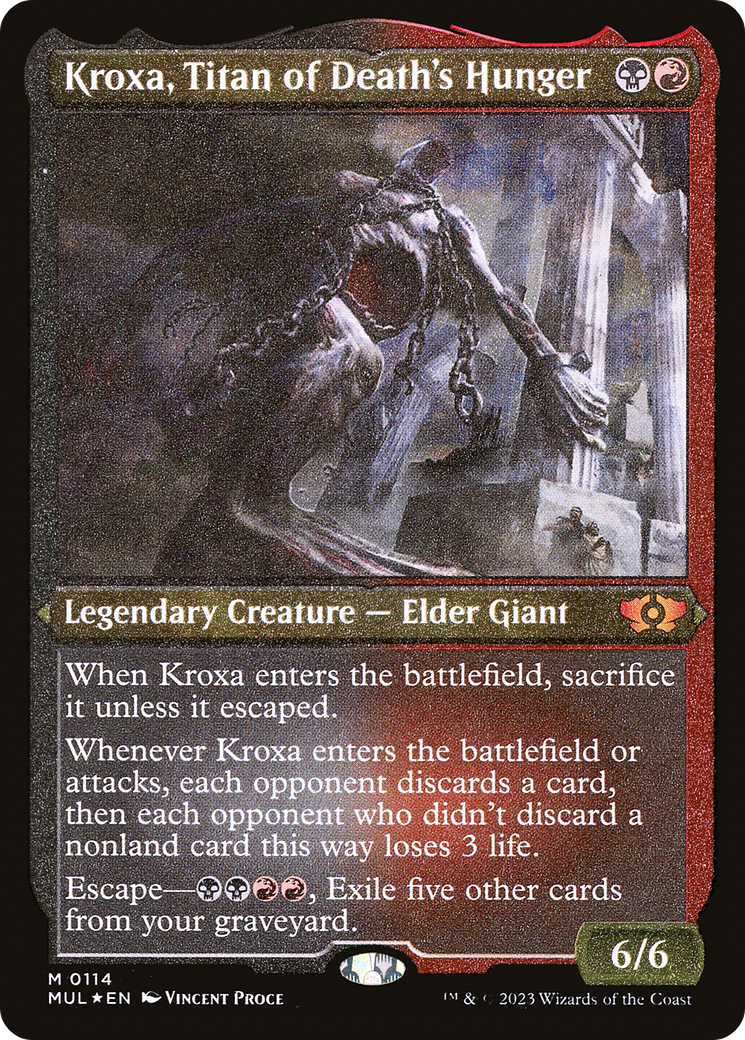 Kroxa, Titan of Death's Hunger (Foil Etched) [Multiverse Legends] | Golgari Games