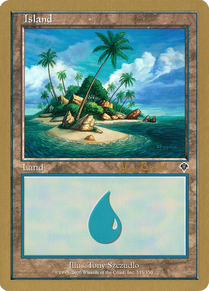 Island (ab335b) (Alex Borteh) [World Championship Decks 2001] | Golgari Games