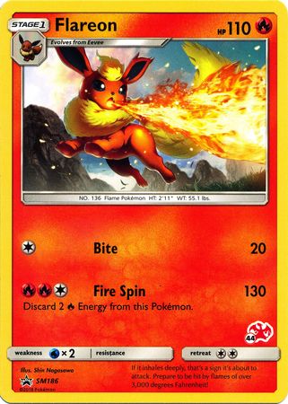 Flareon (SM186) (Charizard Stamp #44) [Battle Academy 2020] | Golgari Games