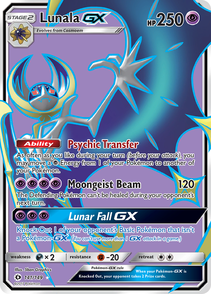 Lunala GX (141/149) [Sun & Moon: Base Set] | Golgari Games