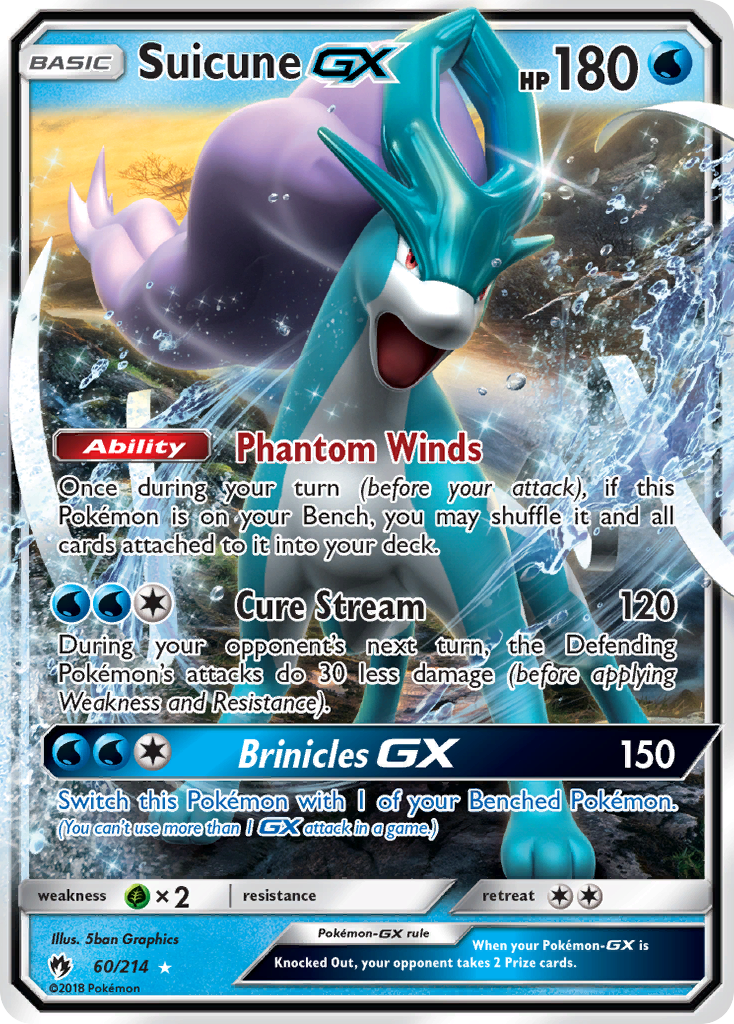 Suicune GX (60/214) [Sun & Moon: Lost Thunder] | Golgari Games